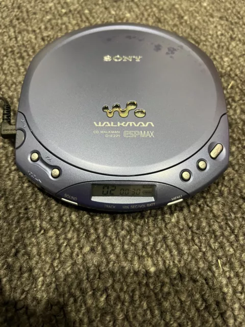 Sony Discman  D-E221 CD Walkman CD Player Blue . All Working. Collectible.