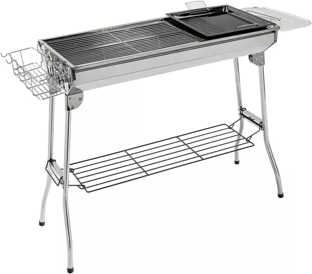 Grill BBQ Holzkohlegrill Klappgrill Camping Standgrill Tragbar Edelstahl