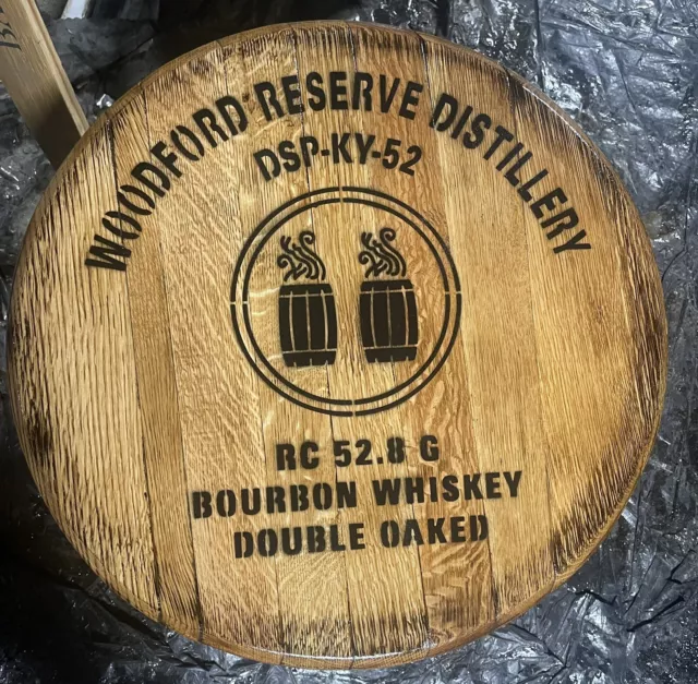Woodford Reserve Distillery( 2X Oak) Bourbon Barrel Whiskey Head /Top 21” Dia. 3