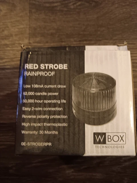 W Box Technologies 0E-STROBERPR Rainproof Strobe, Red