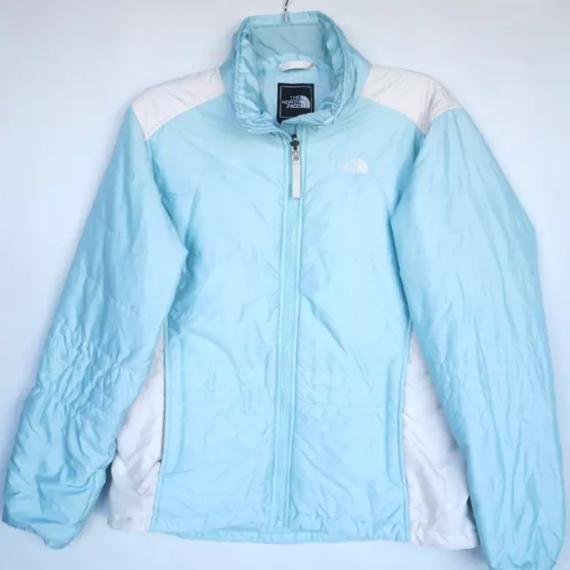 The North Face Women Jacket  Size L  Blue Full Zip Insulated Embroidered Vintage