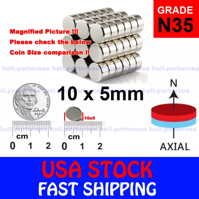 N35 Powerful 10x5mm Neodymium Magnets Imanes Neodimio Disc Multi-Use