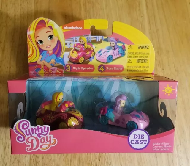 Nickelodeon Sunny Day Style Speeder & Rose Racer Die Cast Vehicles, 2 Pack [A]