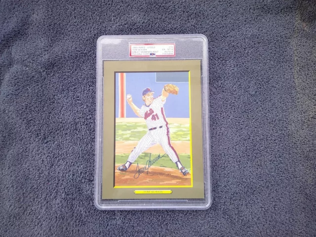 1993 Perez-Steele Signed Tom Seaver Great Moments Postcard Psa/Dna Coa Auto 9