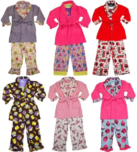 Bunz Kidz Baby Infant Boy's Long Sleeve Robe and Pajama Sleepwear Set