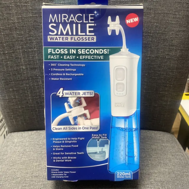 Hilo de agua Miracle Smile, hilo dental portátil recargable de agua 🙂
