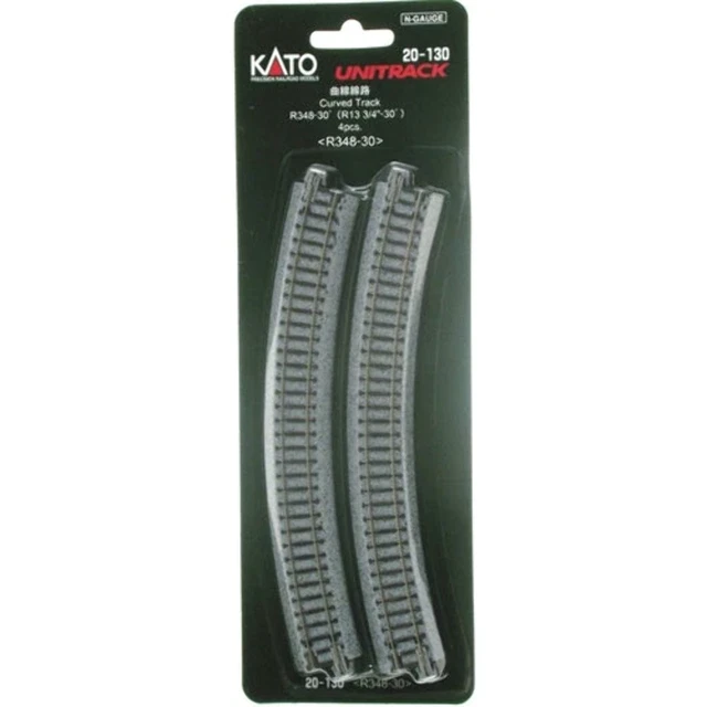 Kato UniTrack Scala N - 4 Pezzi Di Binario Curvo Raggio 45° Compatto 150mm (6 Pollici)