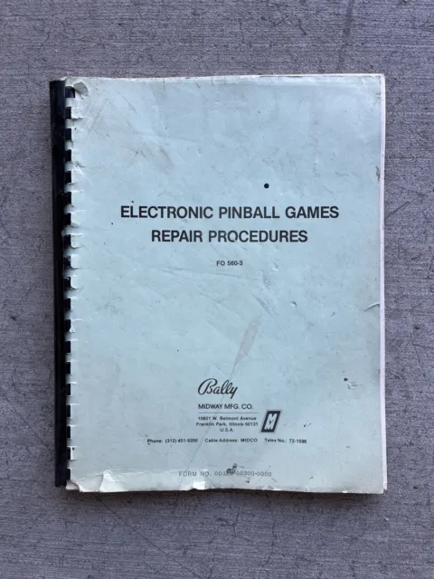 Bally Pinball Repair Procedures Manual
