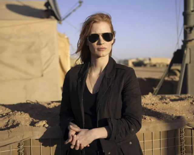 Jessica Chastain in Zero Dark Thirty cool pose in sunglasses 24x36 inch Poster