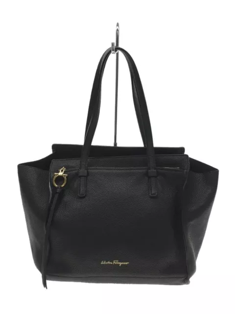 Salvatore Ferragamo tote bag leather Black EE21-F216 Used