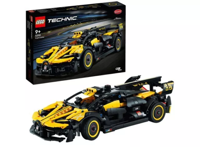 LEGO Technic 42151 Bugatti-Bolide Bausatz, Gelb/Schwarz