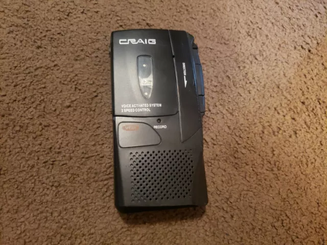 Craig CR8003 Micro Cassette Recorder - Black Used GOOD Tested