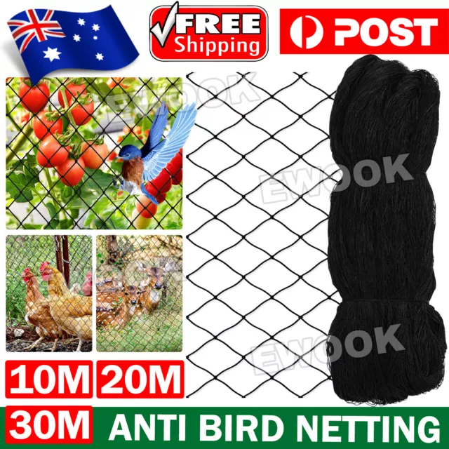Anti Bird Netting HEAVY DUTY Mesh Net Commercial Fruit Tree Pond Protect Cover