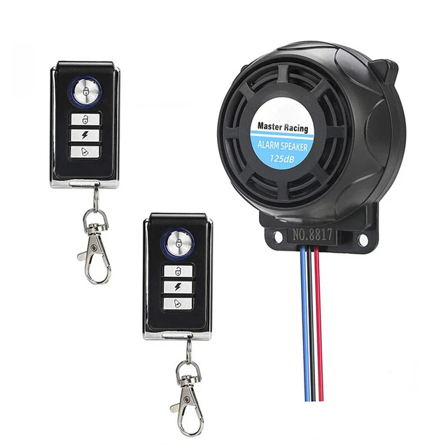 Scooter Car Security Alarm System Remote Control 12V Anti-theft Motorcycle Bike