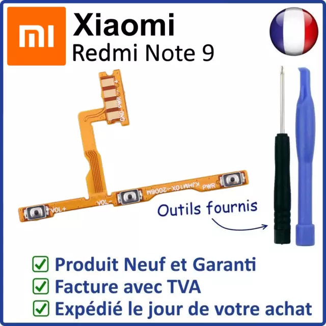 Nappe Interne Des Boutons Power On Off Et Volume + - Du Xiaomi Redmi Note 9