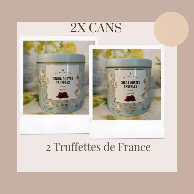 Truffettes de France Cocoa Dusted Truffles Original 9 oz ( 255g) in  2 Tin Cans