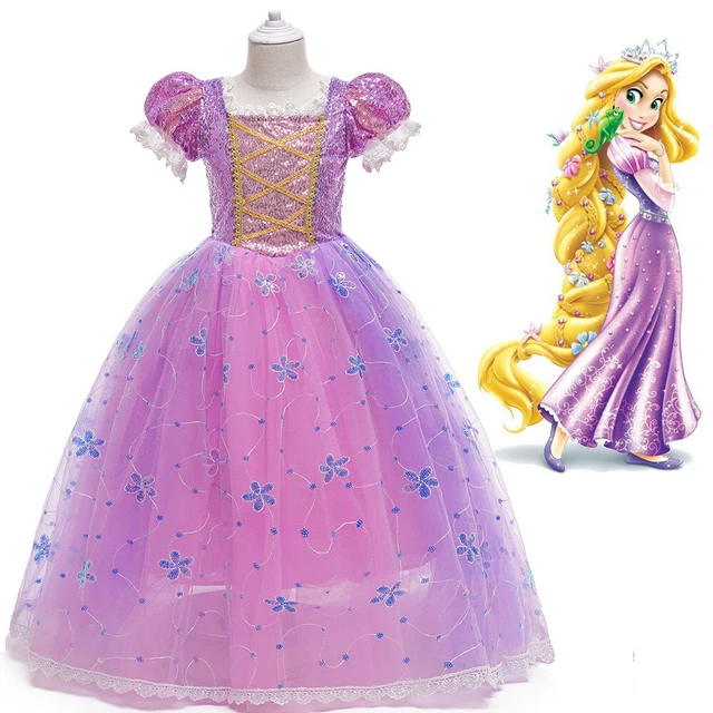 Discoball Rapunzel Prinzessin-Kostüm Für Mädchen – Magisches Cosplay-Kleid Für Karneval & Halloween