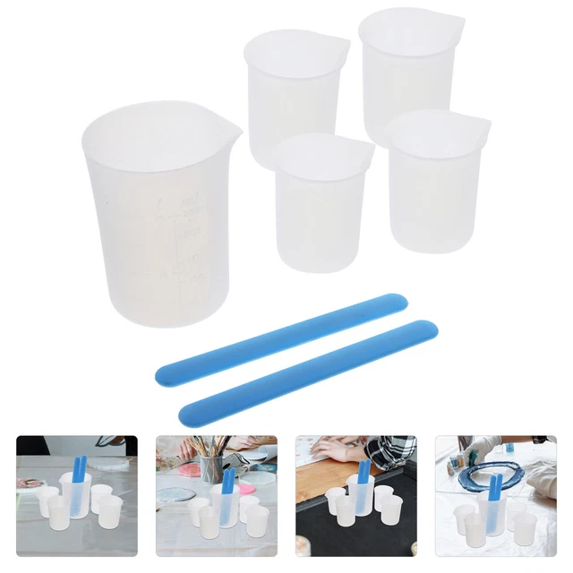 Kit Outils Résine Époxy - Compte-gouttes 3 Ml, Tasse à Mesurer 30/50 Ml, Spatule - Pour Bijoux, Moulage DIY