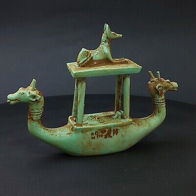 Anubis Ushabti Funeral Boat Pharaonic Rare Ancient Egyptian Antique After Life