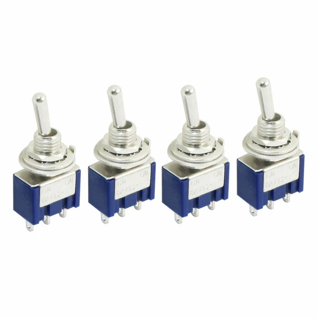 4pz 2posizioni 3 contatti SPDT ON-su Mini Interruttore bilanciere 6A AC125V