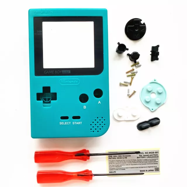 Teal Green Full Housing Shell Case For Nintendo Game Boy Pocket GBP