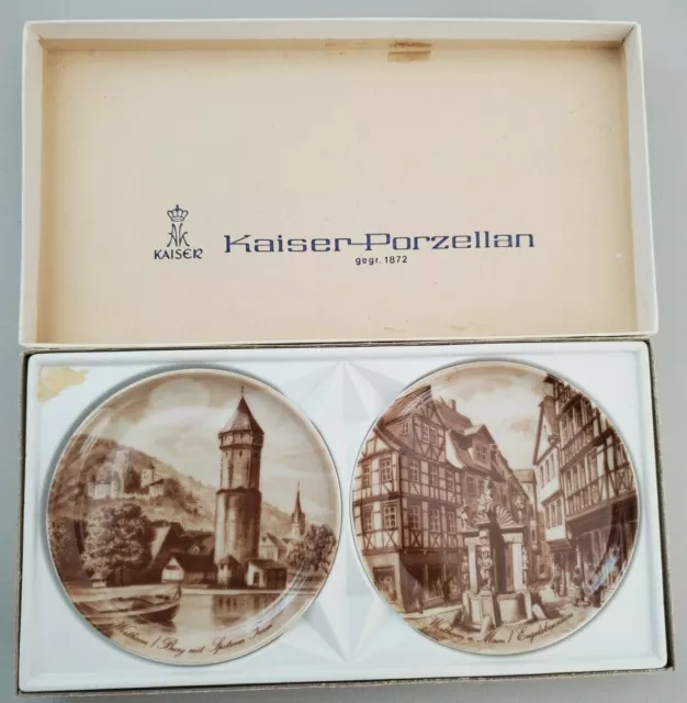 Kaiser Porzellan 4" Mini Plates Set of 2 Kaiser of Germany Vintage