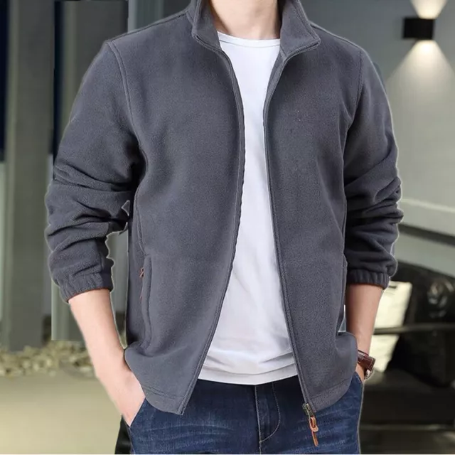 Mens Extra Thick Warm Fleece Heavy Duty Work Jacket Padded Anti Pill Winter