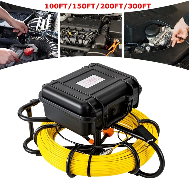 9" Monitor IP68 8GB Pipe Inspection Camera Drain Sewer Industrial Endoscope