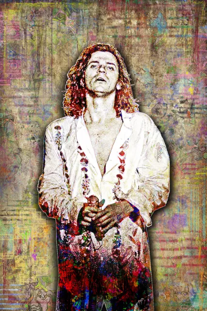 MICHAEL HUTCHENCE of INXS Poster,  INXS Colorful Tribute 24x36in Free Shipping