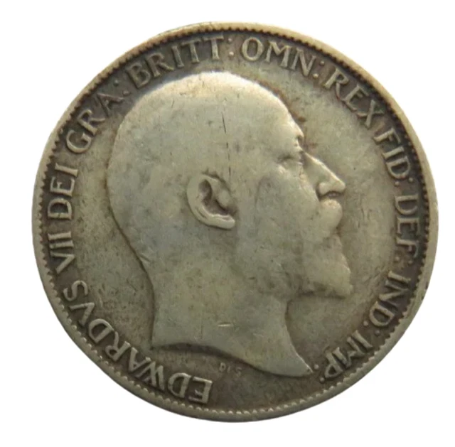 1910 King Edward VII Silver Sixpence Coin - Great Britain