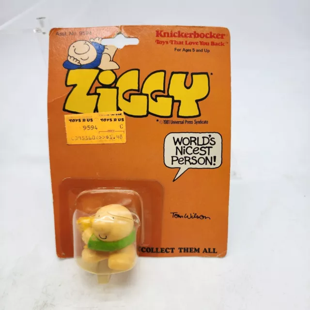 Vintage 1981 ZIGGY PVC Figurine Last Place Trophy Stocking Stuffer New On Card