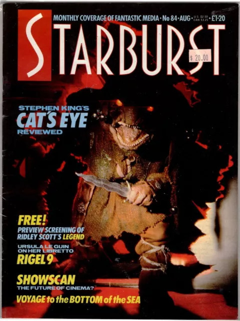 Starburst Monthly Fantastic Media Magazine No 84, No 85, No 86, 1985