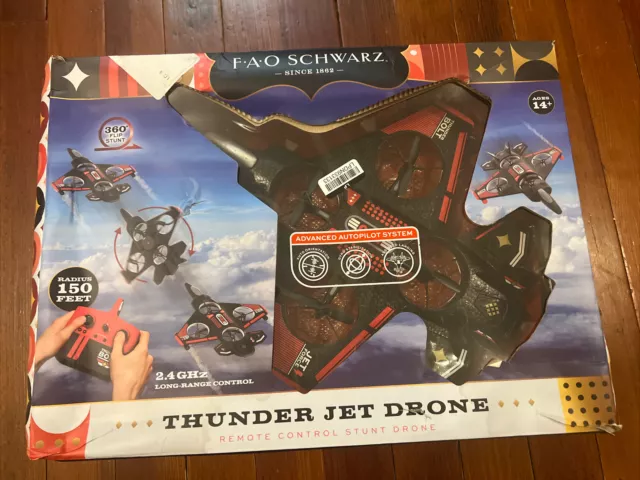 FAO SCHWARZ THUNDERBOLT Jet X2 Drone New Damaged Box 33.86
