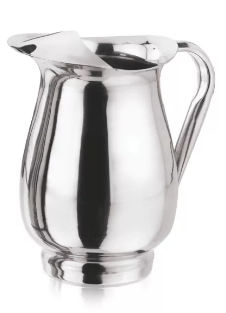 Stainless Steel Jug With Handle Water Juice Pitcher Dining Ice Guard 1.5 Ltr