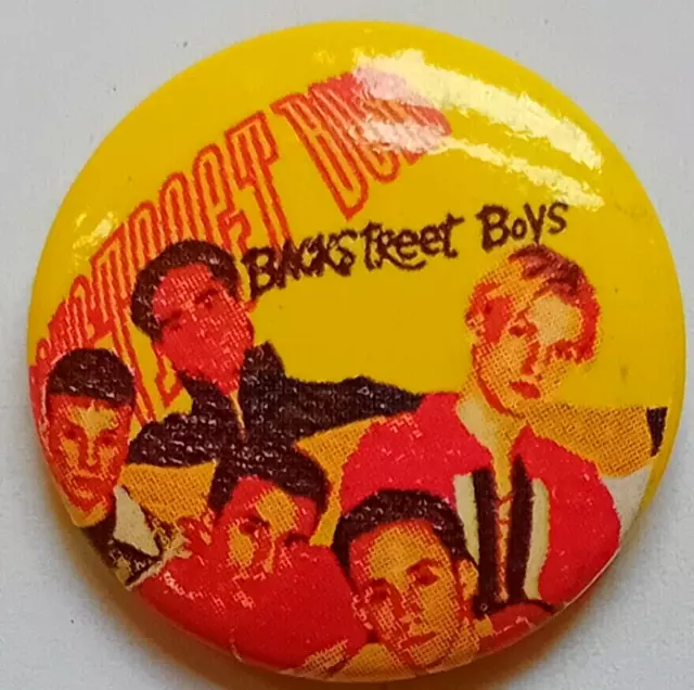 BACK STREET BOYS Pop Band Members Portrait Vintage Button Badge 1" Diameter