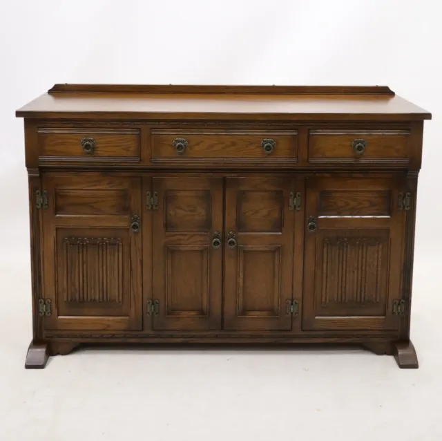 Old Charm Tall Oak Sideboard Server In Light Oak Finish FREE UK Delivery