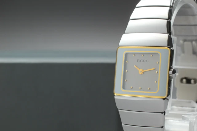 Montre Rado Intégral Diastar 153.0383.3 - Bracelet Céramique Doré/Argent - Quartz - Occasion