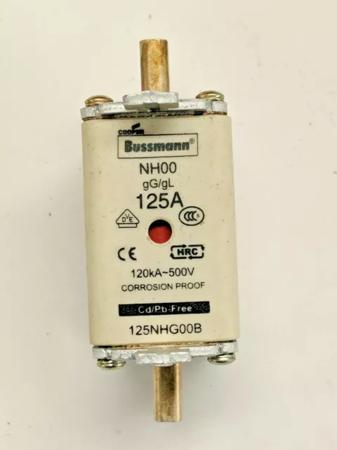 Fuse 125NHG00B fuse gG,gL 125A 500VAC 250VDC ceramic,industrial NH00[1 pcs]