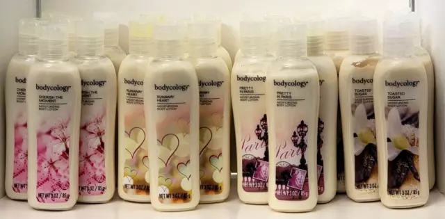 6 x 4 Flavors = 24 Bodycology Moisturizing Body Lotion 3 fl oz each TRAVEL SIZE