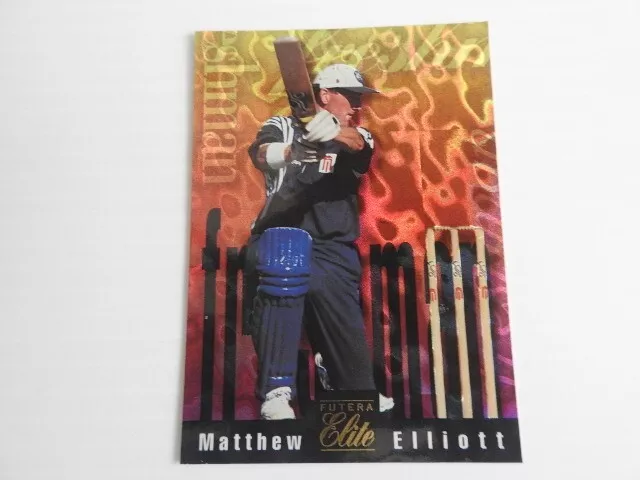 1996 Futera Cricket Elite Mathew Elliott Freshman F3 Chase Card 1759 Of 2000