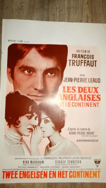 francois truffaut LES DEUX ANGLAISES !  affiche cinema 1971