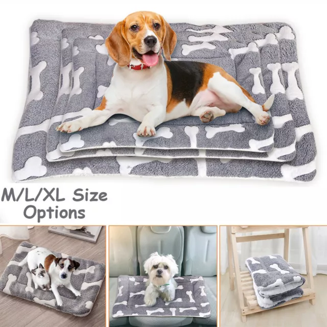 Pet Bed Mat Pad Dog Cat Kennel Crate Cozy Soft Sleeping Bed Cushion Pads M-XL