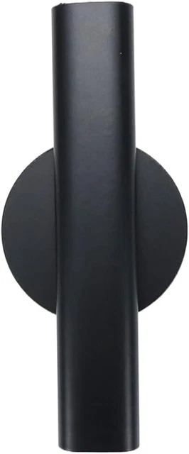 Flower Vase Wall Mounted Vase Flower Tube Hanging Decoration Set of 2 Black