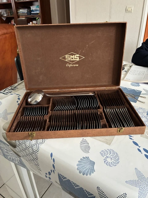 service à glace métal argenté Alfenide art deco cirta 14p ice