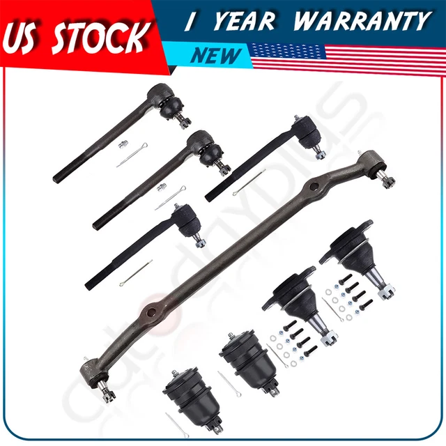 For 1978-81 Oldsmobile Cutlass 9Pcs Ball Joints Steering Center Link Tie Rod End