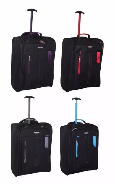 Cabin Trolley Travel Bag Wheeled Lightweight Suitcase Hand Luggage Holdall Case