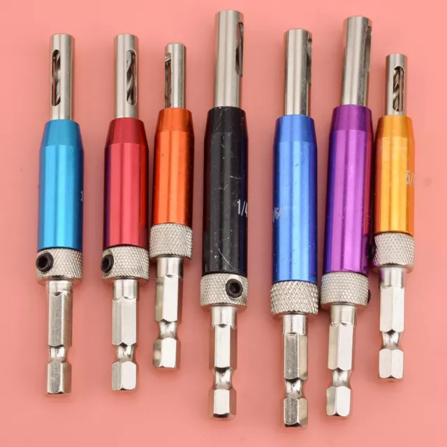 7pcs Self Centering Door Lock Cabinet Hinge Drill Bits Set