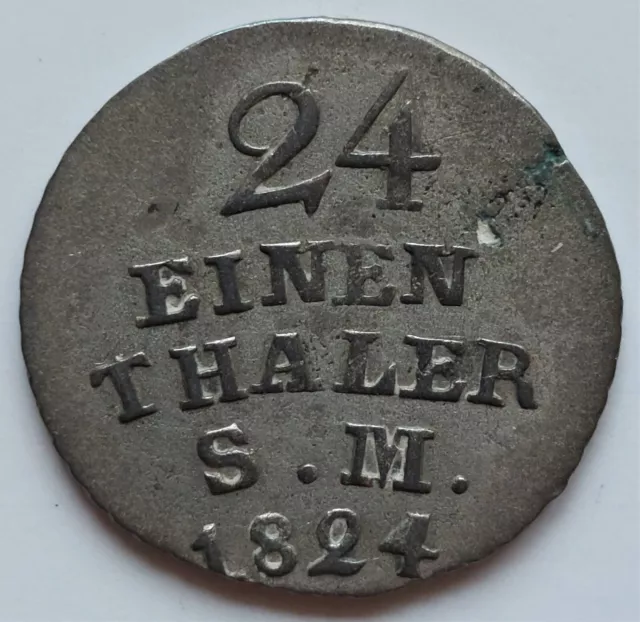 Sachsen-Weimar-Eisenach, 1/24 Taler 1824, 2,04 g, AKS 6, J. 525