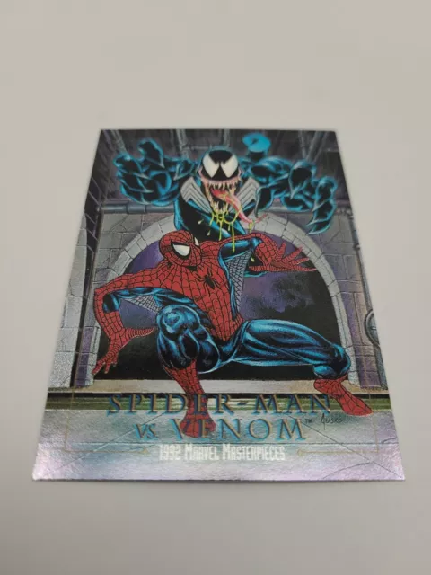 1992 SkyBox Marvel Masterpieces Battle Spectra #4D Spider-Man vs. Venom