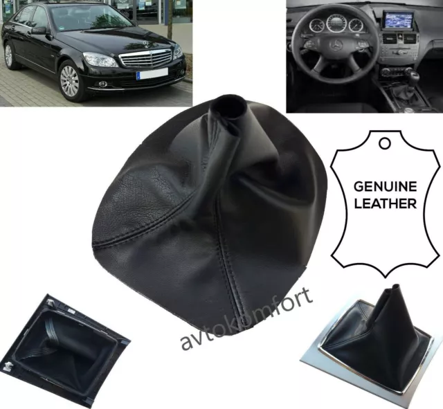 Pour Mercedes W 204 couverture de botte de changement de vitesse en cuir...